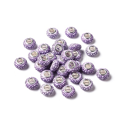 Opaque Resin European Beads RESI-C055-01A-1