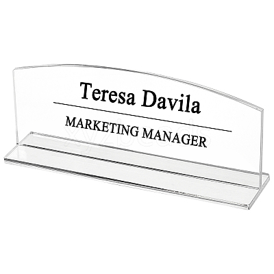 Rectangle Acrylic Name Card Holder ODIS-WH0025-39-1
