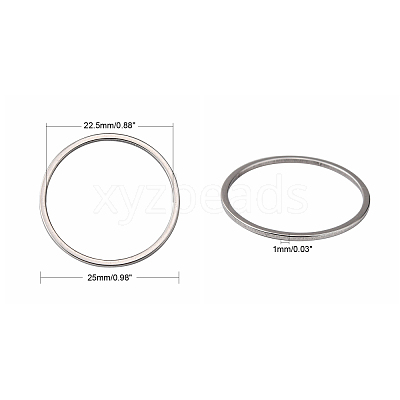 Tarnish Resistant 304 Stainless Steel Linking Ring STAS-T047-15A-1