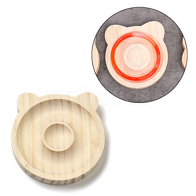 Beech Wooden Bangle & Bracelet & Finger Ring & Beads Display Holder Tray AJEW-D068-01C-1