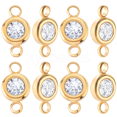 20Pcs 304 Stainless Steel Crystal Rhinestone Links Connectors STAS-BBC0009-19G-1