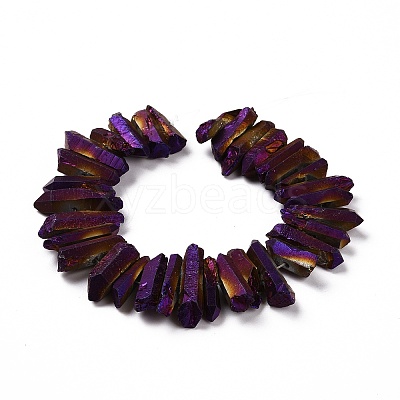 Natural Quartz Crystal Points Beads Strands G-K181-B18-1