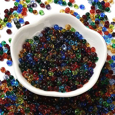 Transparent Colours Glass Seed Beads X1-SEED-P006-02A-03-1