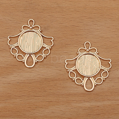 Alloy Pendant Cabochon Settings PW-WGB5C45-03-1