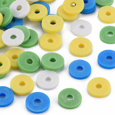 Handmade Polymer Clay Beads Strands CLAY-R089-8mm-T019-1