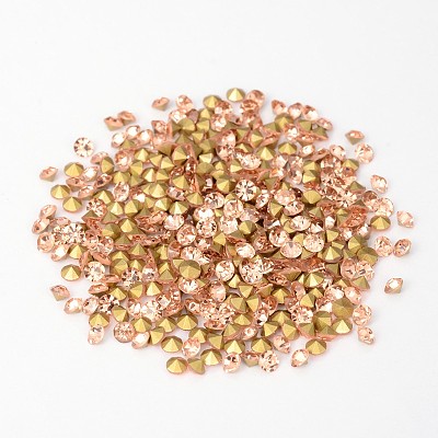 Back Plated Grade A Diamond Glass Pointed Rhinestone RGLA-SS28-023-1