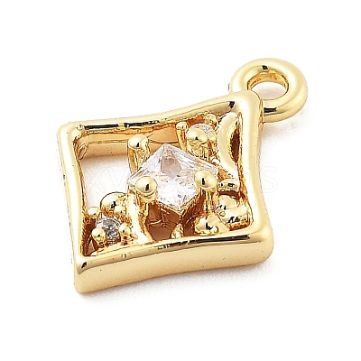 Brass Micro Pave Cubic Zirconia Pendants LS-KK-H511-01G-03-1
