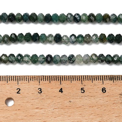 Natural Moss Agate Beads Strands X-G-C228-A01-3x4mm-1