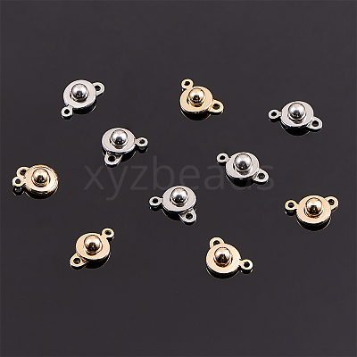 201 Stainless Steel Snap Clasps STAS-PH0019-43-1