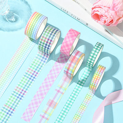 1 Bag 6 Rolls DIY Scrapbook Decorative Paper Tapes DIY-SP0005-15A-1
