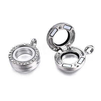Alloy Magnetic Locket Pendants PALLOY-T052-21P-1