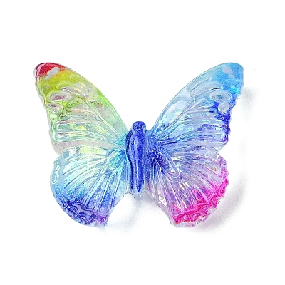 Spray Painted Resin Decoden Cabochons RESI-C045-07A-1