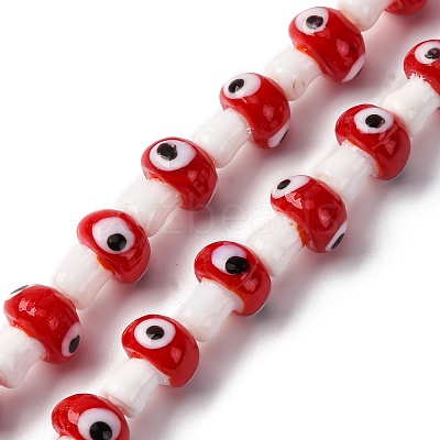 Handmade Evil Eye Lampwork Beads Strands LAMP-S069-01A-01-1