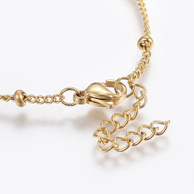 304 Stainless Steel Anklets AJEW-H013-04G-1