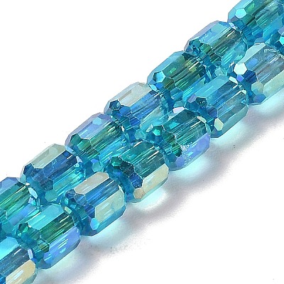 Electroplate Glass Beads Strands EGLA-D030-19L-1