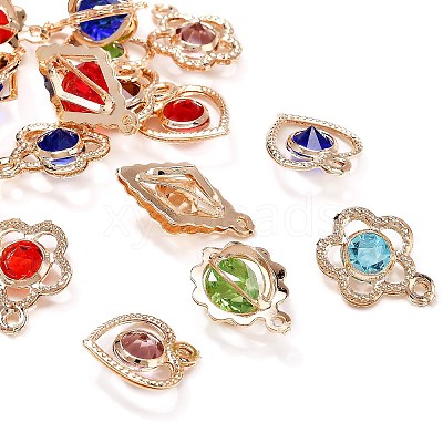 80Pcs 4 Style Rack Plating Eco-Friendly Iron Charms IFIN-YW0001-28-1