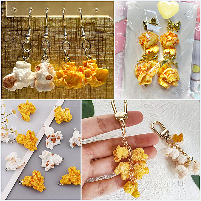 24Pcs 2 Colors Plastic Pendants KY-SC0002-66-1