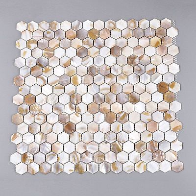 Natural Freshwater Shell Mosaic Tile Cabochons SHEL-Q029-04-1