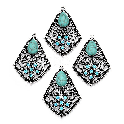 Synthetic Turquoise Pendants TIBEP-TAC0003-08AS-1