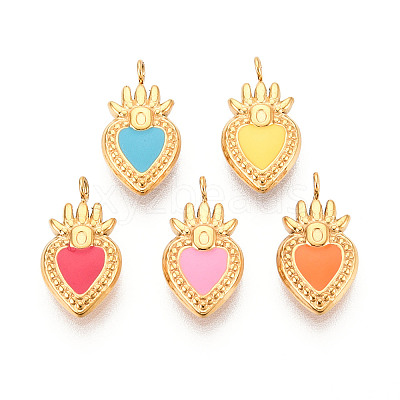 304 Stainless Steel Enamel Charms STAS-N112-21G-1