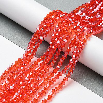 Transparent Electroplate Glass Beads Strands EGLA-A039-T2mm-A14-1