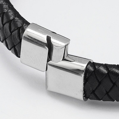 Braided Leather Cord Bracelets BJEW-I200-08-1