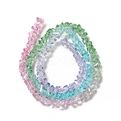 Transparent Glass Bead Strands GLAA-H023-02G-1