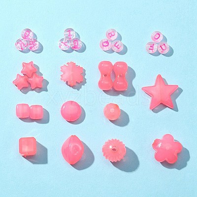 Mixed Shapes Imitation Jelly Acrylic Beads MACR-FS0001-29-1