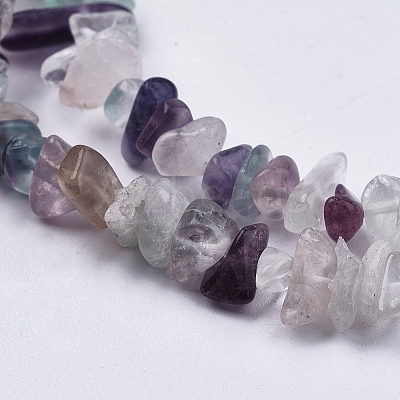Natural Fluorite Stone Bead Strands G-R192-05-1