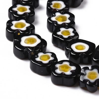 Handmade Millefiori Glass Bead Strands LAMP-J035-10mm-49-1