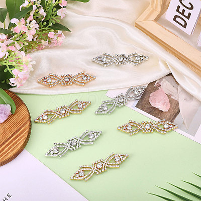 8 Pairs 2 Colors Alloy Plastic Interlocking Clasps FIND-CA0010-90A-1