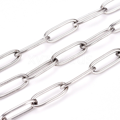 Tarnish Resistant 304 Stainless Steel Paperclip Chains CHS-L022-02B-1