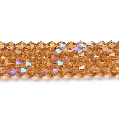 Transparent Electroplate Glass Beads Strands EGLA-A039-T2mm-L18-1