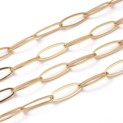 Soldered Brass Paperclip Chains CHC-G005-24G-1