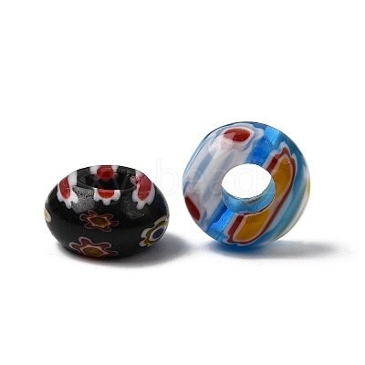 Handmade Millefiori Lampwork European beads X-LK-R010-M-1