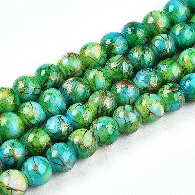 Baking Paint Glass Beads X1-DGLA-N003-6mm-B04-1