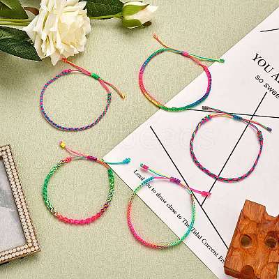 Braided Nylon Thread Cord Bracelets BJEW-SW00049-1