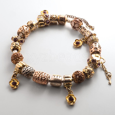 60Pcs 2 Colors Brass Spacer Beads KK-GO0001-36-1