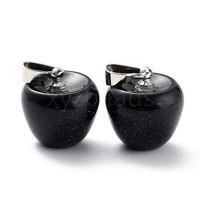 Synthetic Blue Goldstone Pendants G-Z022-01I-1