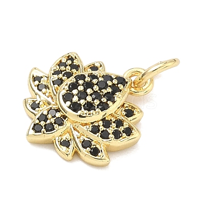 Brass Micro Pave Cubic Zirconia Pendants KK-K417-11A-G-1
