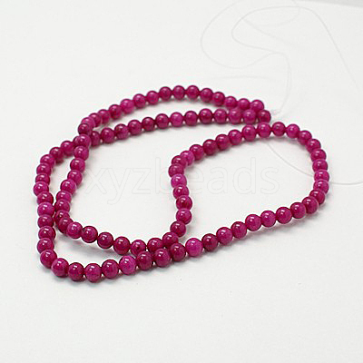 Natural Mashan Jade Round Beads Strands X-G-D263-4mm-XS12-1