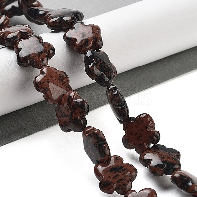 Natural Mahogany Obsidian Beads Strands G-F769-N01-01-1