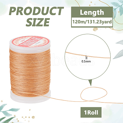 Twisted Waxed Polyester Cords OCOR-WH0104-32B-1