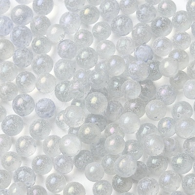 Luminous Glow in the Dark Transparent Glass Round Beads GLAA-F124-B10-1