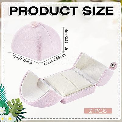 Velvet Finger Ring Package Boxes CON-WH0085-196-1