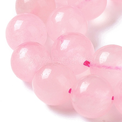 Natural Green Jade Imitation Rose Quartz Beads Strands G-B046-08C-1