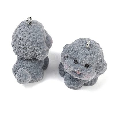 Flocky Resin Pendants FIND-A052-07L-1