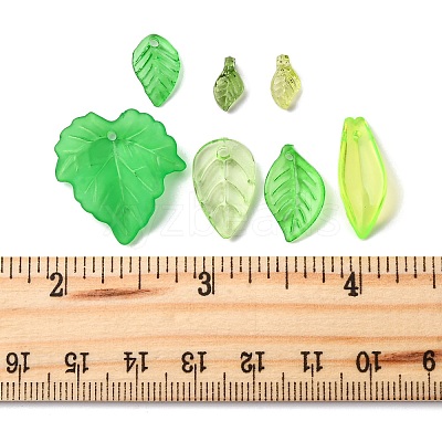 210Pcs 7 Styles Transparent Acrylic Pendants TACR-FP0001-07-1
