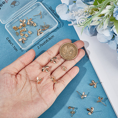 20Pcs Brass Stud Earring Findings KK-BBC0007-10-1