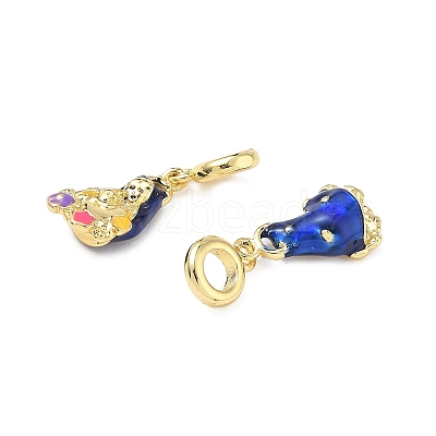 Brass Enamel Colorful Religion Virgin Mary European Dangle Charms KK-L256-10G-1
